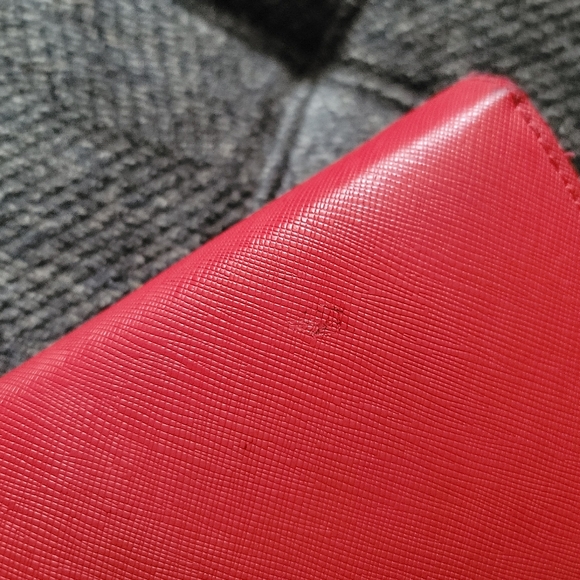 Michael Kors Jet Set Travel Continental Red Leather Wallet - Picture 11 of 16